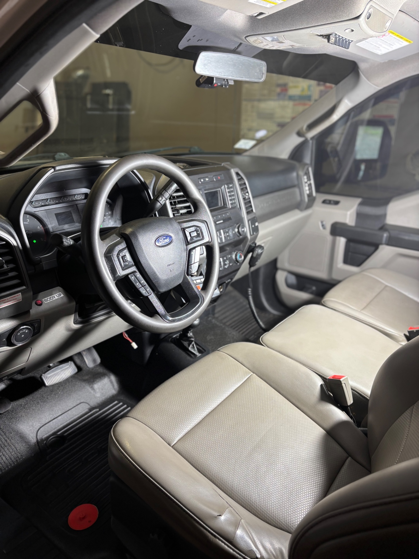 Cleaned Ford truck interior